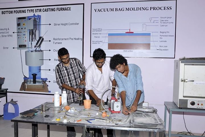 Students from NIT Trichy done their projects at Selvam Composite Materials Research Lab.